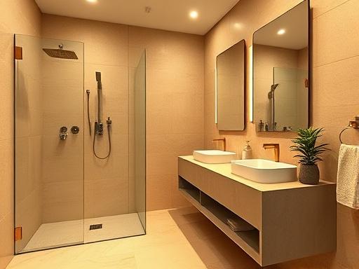 Master bathroom remediation with rebuilt waterproofing